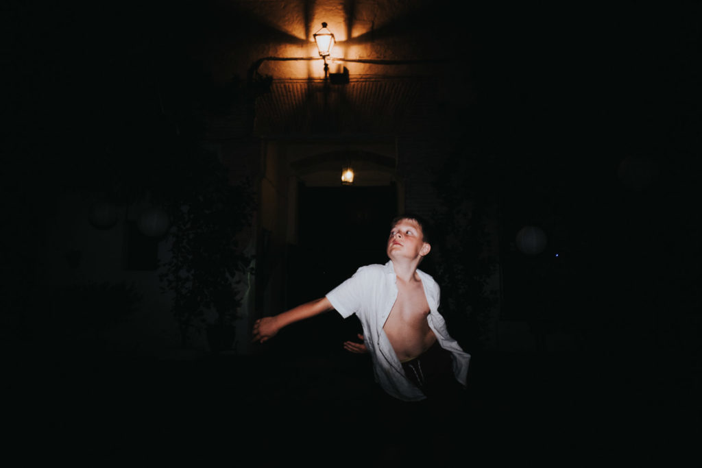 little boy doing the floss at wedding jerez wedding photographer